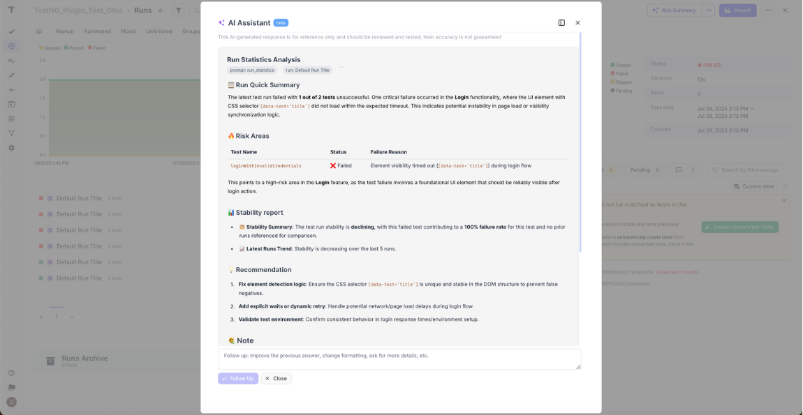 AI Testing Assistant