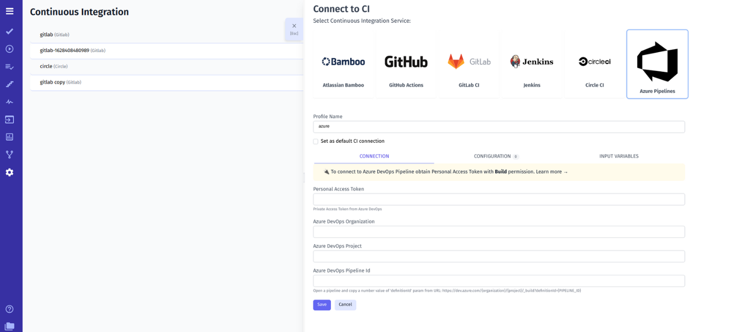 Azure DevOps integration Test management