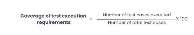 Coverage of test execution requirements