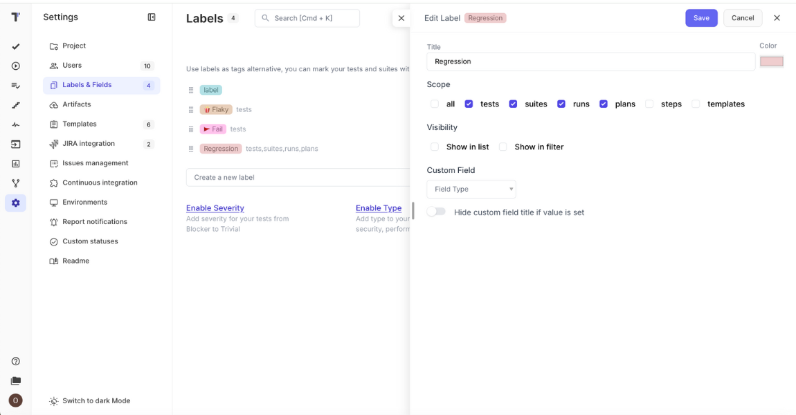 Personalized Test Case Design in Testomat.io