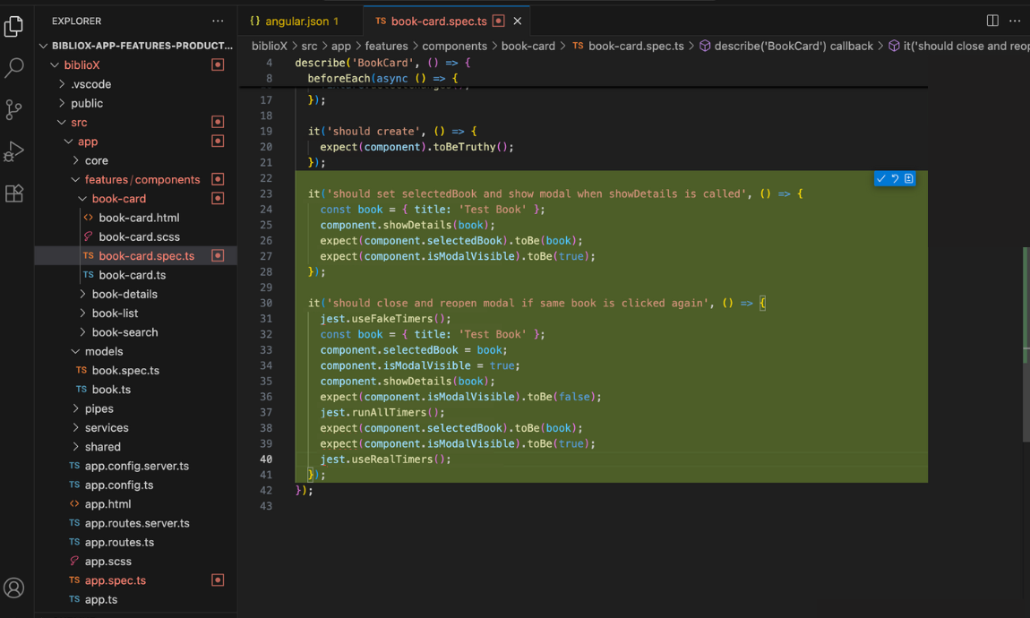 Examples Generated Jest AI Generated tests by Copilot
