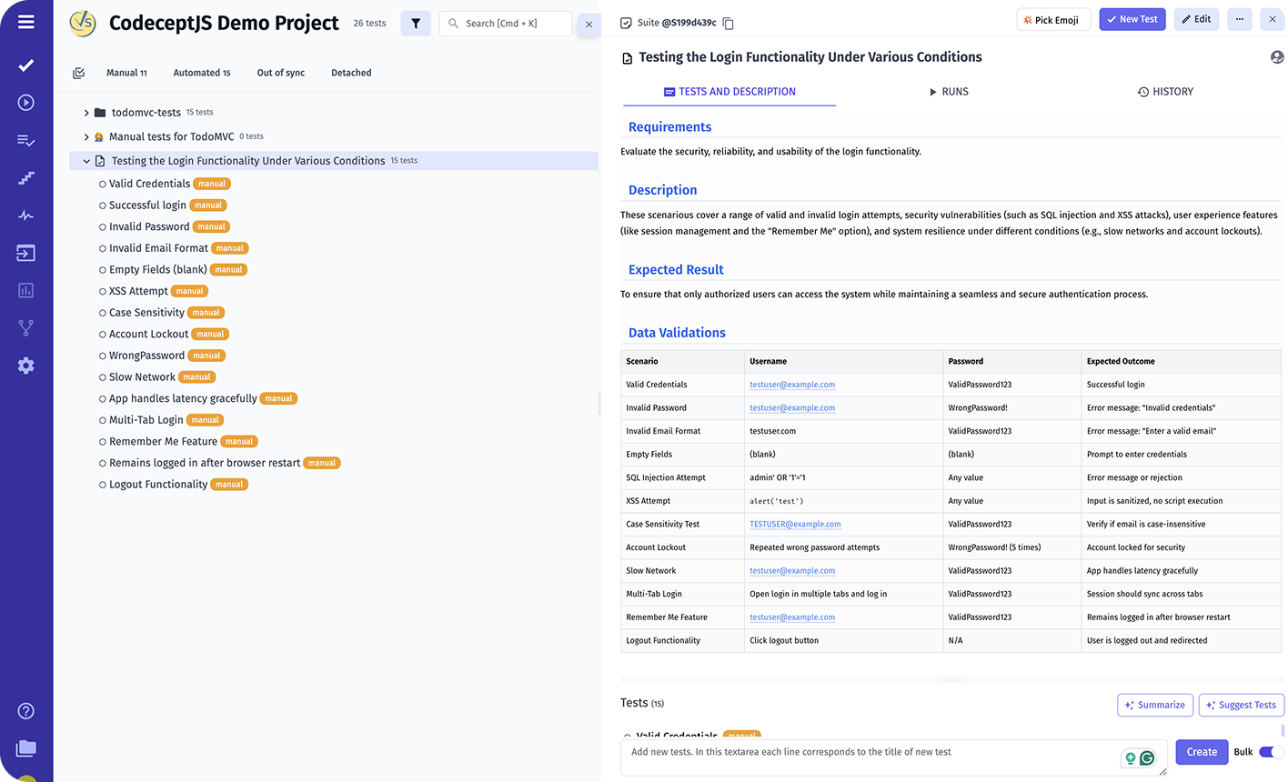 Test Case Maintenance