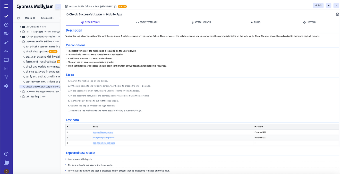 Manual Test Case Example